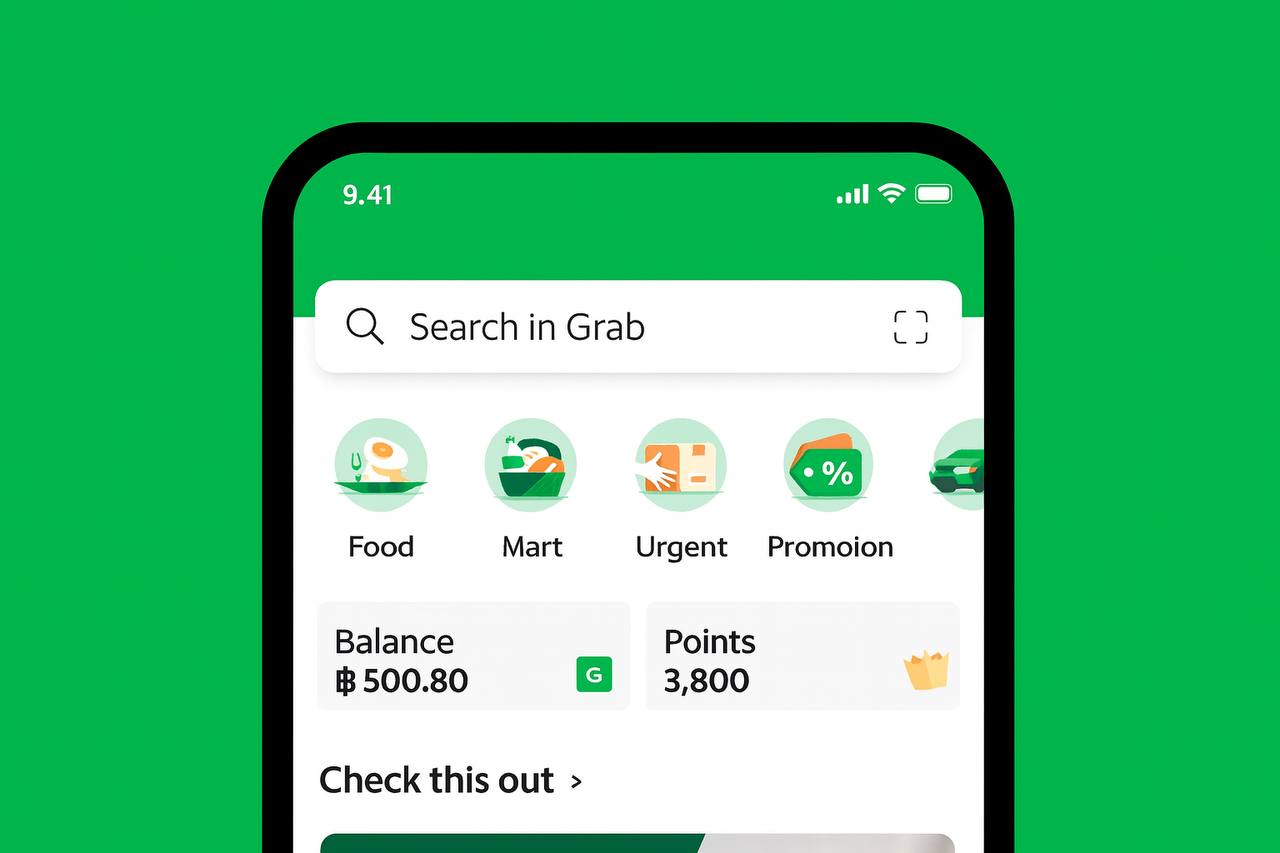 Grab app interface